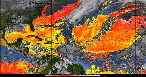 Météo tropicale : Air sec et densité de poussière dans l'air.