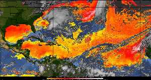 Météo tropicale : Air sec et densité de poussière dans l'air.
