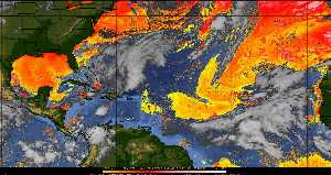 Météo tropicale : Air sec et densité de poussière dans l'air.
