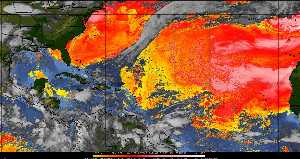 Météo tropicale : Air sec et densité de poussière dans l'air.