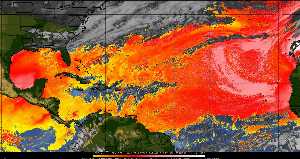 Météo tropicale : Air sec et densité de poussière dans l'air.
