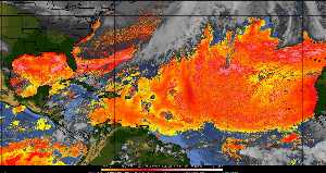 Météo tropicale : Air sec et densité de poussière dans l'air.