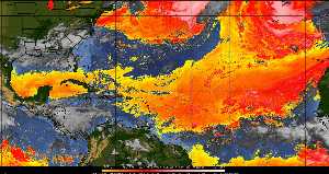 Météo tropicale : Air sec et densité de poussière dans l'air.