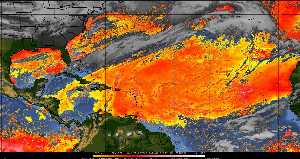 Météo tropicale : Air sec et densité de poussière dans l'air.