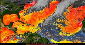Météo tropicale : Air sec et densité de poussière dans l'air.