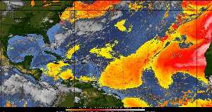 Météo tropicale : Air sec et densité de poussière dans l'air.
