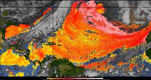 Météo tropicale : Air sec et densité de poussière dans l'air.
