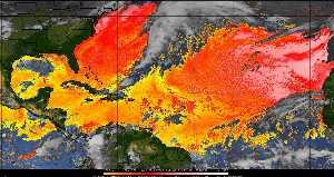 Météo tropicale : Air sec et densité de poussière dans l'air.