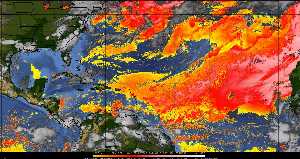 Météo tropicale : Air sec et densité de poussière dans l'air.