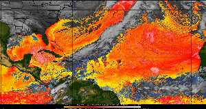 Météo tropicale : Air sec et densité de poussière dans l'air.