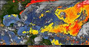 Météo tropicale : Air sec et densité de poussière dans l'air.