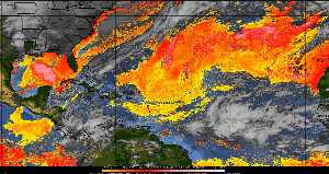 Météo tropicale : Air sec et densité de poussière dans l'air.