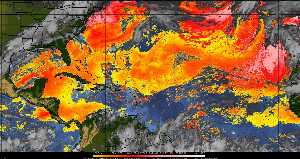 Météo tropicale : Air sec et densité de poussière dans l'air.