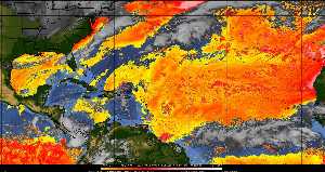 Météo tropicale : Air sec et densité de poussière dans l'air.