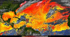 Météo tropicale : Air sec et densité de poussière dans l'air.