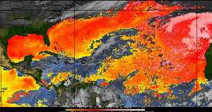 Météo tropicale : Air sec et densité de poussière dans l'air.