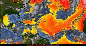 Météo tropicale : Air sec et densité de poussière dans l'air.
