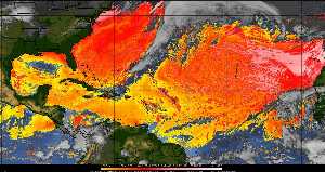 Météo tropicale : Air sec et densité de poussière dans l'air.
