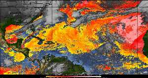 Météo tropicale : Air sec et densité de poussière dans l'air.