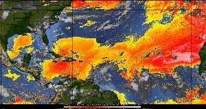 Météo tropicale : Air sec et densité de poussière dans l'air.