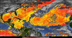 Météo tropicale : Air sec et densité de poussière dans l'air.