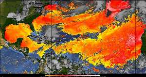 Météo tropicale : Air sec et densité de poussière dans l'air.