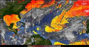 Météo tropicale : Air sec et densité de poussière dans l'air.