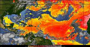 Météo tropicale : Air sec et densité de poussière dans l'air.