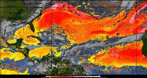 Météo tropicale : Air sec et densité de poussière dans l'air.