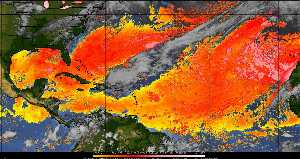 Météo tropicale : Air sec et densité de poussière dans l'air.