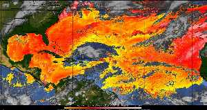 Météo tropicale : Air sec et densité de poussière dans l'air.