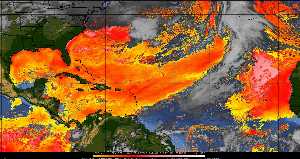 Météo tropicale : Air sec et densité de poussière dans l'air.