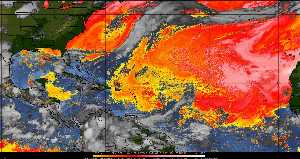 Météo tropicale : Air sec et densité de poussière dans l'air.