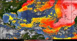Météo tropicale : Air sec et densité de poussière dans l'air.