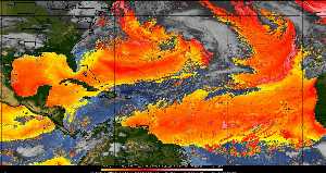 Météo tropicale : Air sec et densité de poussière dans l'air.