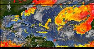 Météo tropicale : Air sec et densité de poussière dans l'air.