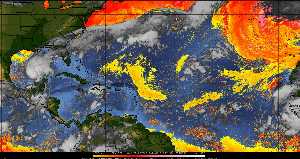 Météo tropicale : Air sec et densité de poussière dans l'air.