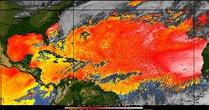 Météo tropicale : Air sec et densité de poussière dans l'air.