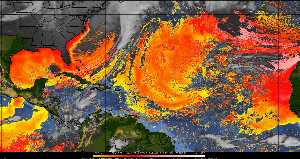 Météo tropicale : Air sec et densité de poussière dans l'air.