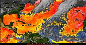 Météo tropicale : Air sec et densité de poussière dans l'air.