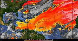 Météo tropicale : Air sec et densité de poussière dans l'air.