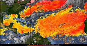 Météo tropicale : Air sec et densité de poussière dans l'air.