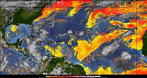Météo tropicale : Air sec et densité de poussière dans l'air.