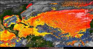 Météo tropicale : Air sec et densité de poussière dans l'air.