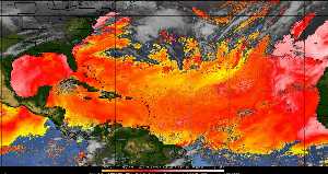 Météo tropicale : Air sec et densité de poussière dans l'air.