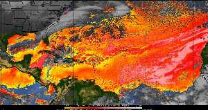 Météo tropicale : Air sec et densité de poussière dans l'air.