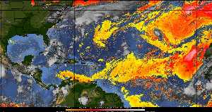Météo tropicale : Air sec et densité de poussière dans l'air.
