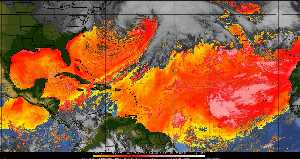 Météo tropicale : Air sec et densité de poussière dans l'air.