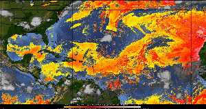 Météo tropicale : Air sec et densité de poussière dans l'air.
