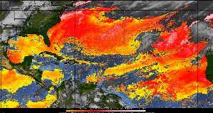 Météo tropicale : Air sec et densité de poussière dans l'air.